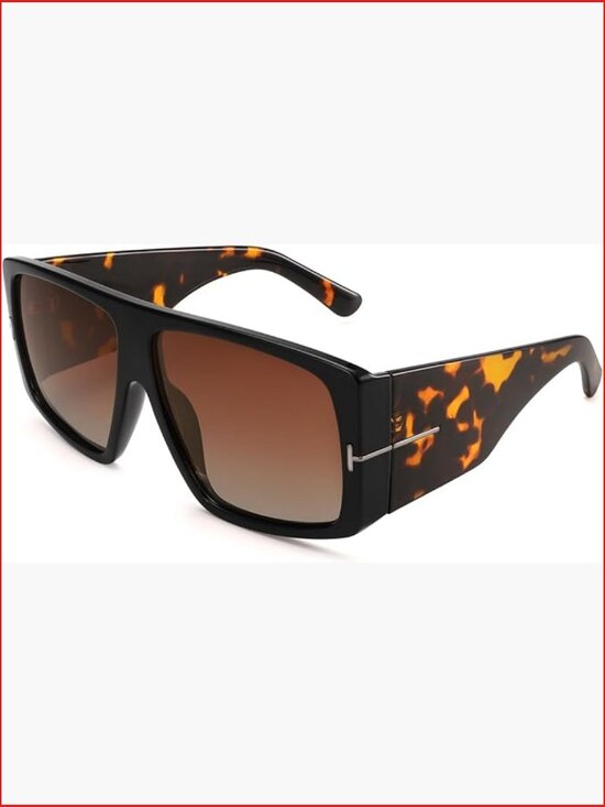 Oversized Square Sunglasses Trendy Retro Large Frame Ladies Shades main image 4